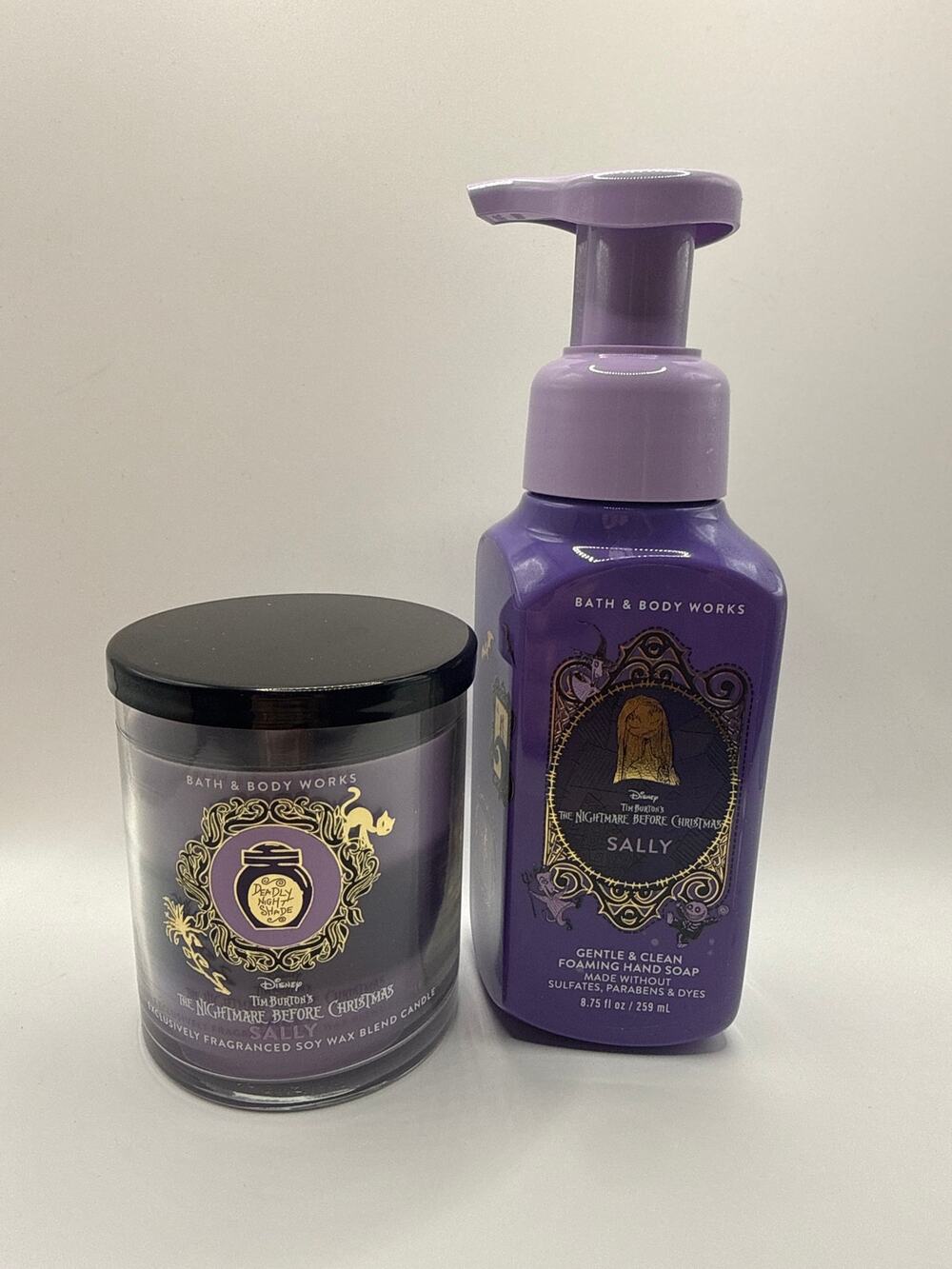 Bath & Body Works Sally Nightmare Before Christmas Foaming Hand Soap + Candle